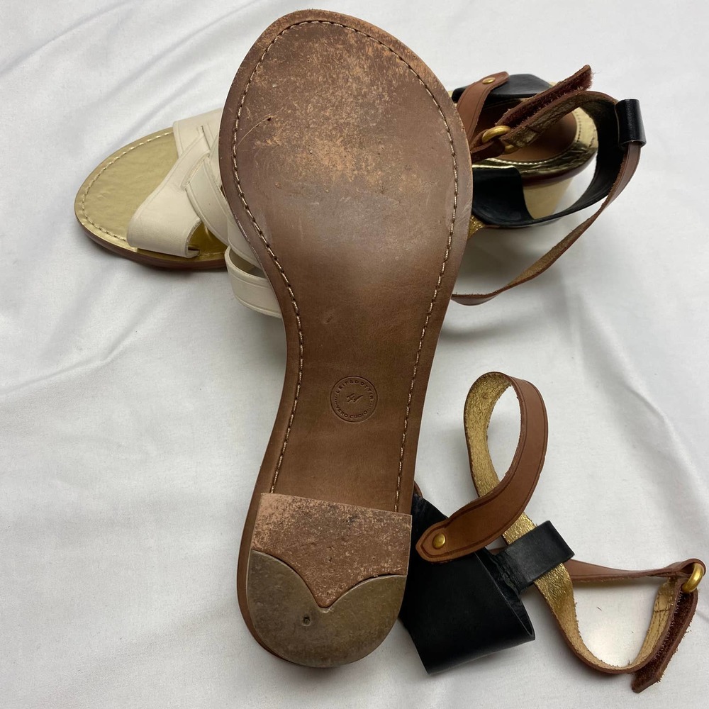Leifsdottir Mabli Heels Sandal Black Brown Biege Leather Women's Size 41/ US 10 - Picture 10 of 11